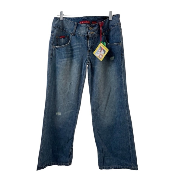 Y2K Vintage Capri Jeans – Wide Leg Low Rise (Size 30, NWT) - Picture 1 of 5